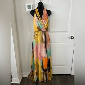 Maxi flowy multicolored dress